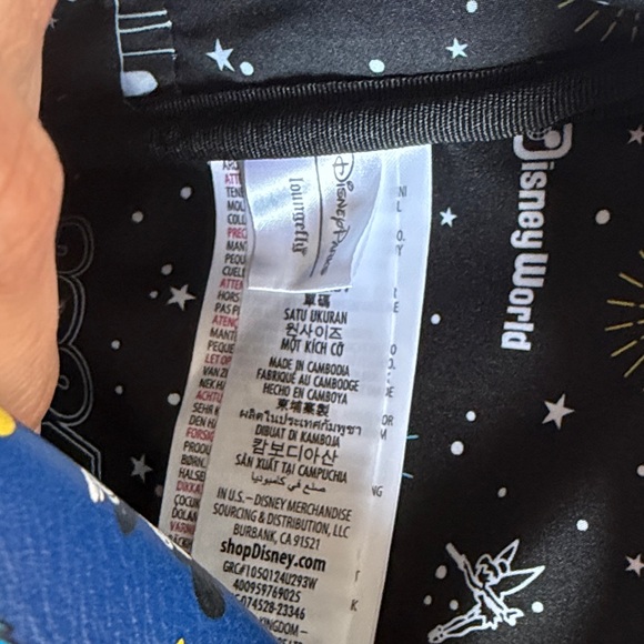 Loungefly Black Backpack with Starry Accents - Picture 2 of 5